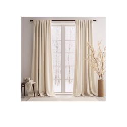 Lazzzy Velvet Curtain Panels Beige Thermal Insulated, 52x90”