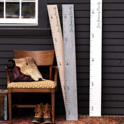 White Wooden Ruler Growth Chart Kids Decor