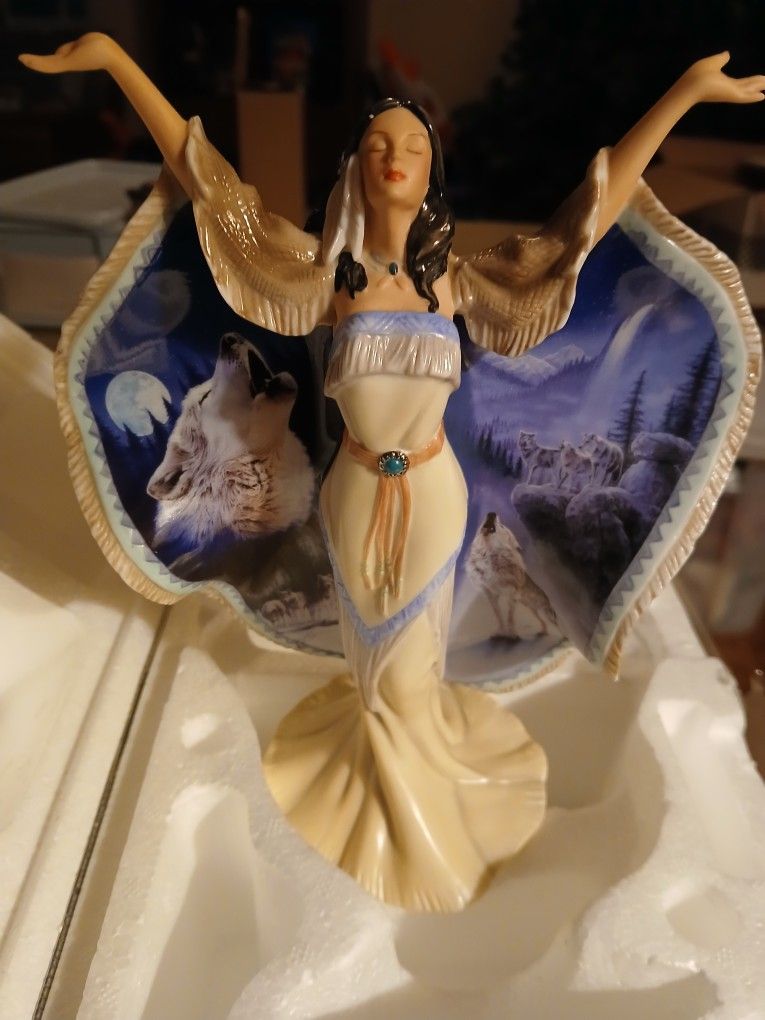 2003 Bradford Exchange Indian Statue 1st Issue