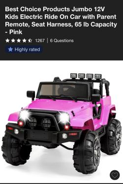Pink Jeep Power wheel- Kids $140