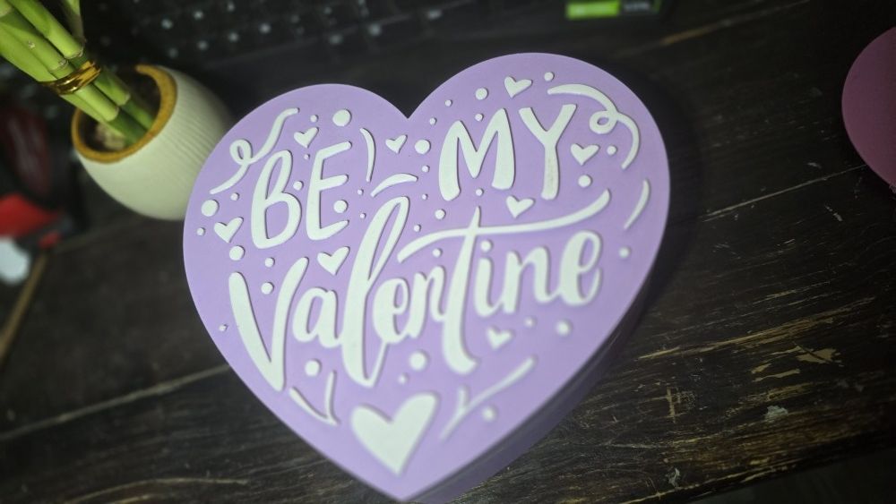 Handmade 3D-Printed Heart-Shaped Valentine’s Box