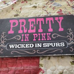 Cowgirl wall hanging.