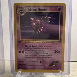 Sabrina's Haunter Pokemon card- FIRST EDITION - Gym Heroes Set - Near Mint  for Sale in Ronkonkoma, NY - OfferUp