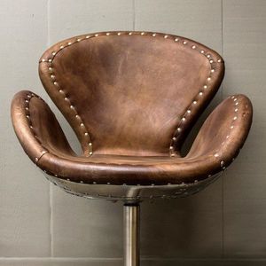 Restoration Hardware Devon Spitfire Leather Desk Chair For Sale In