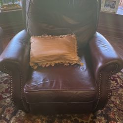 Leather chairs, and couches