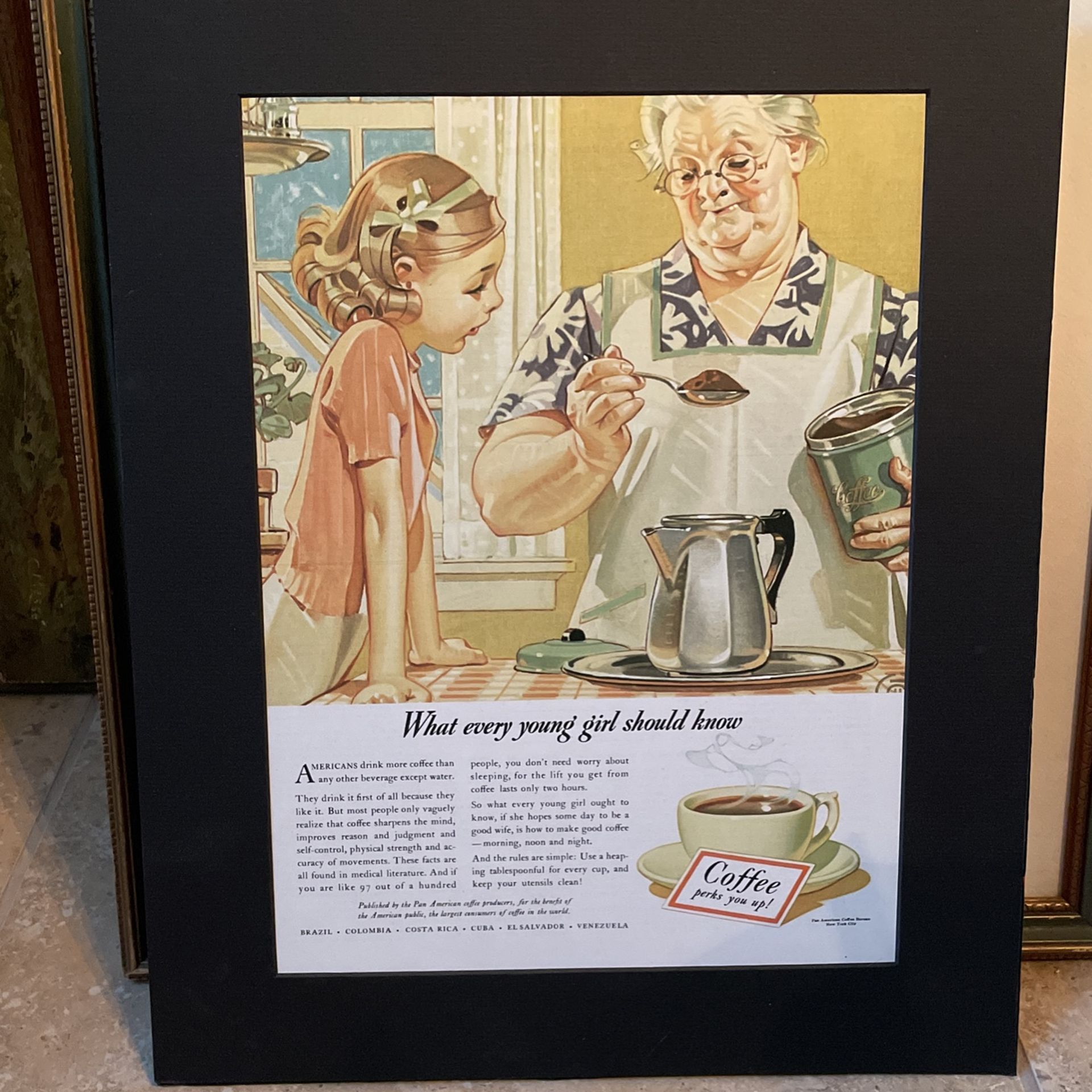 Vintage Pan American Coffee Bureau Print Ad