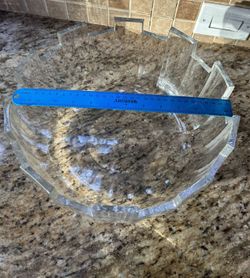 crystal vase bowl, 5”tall 12" wide