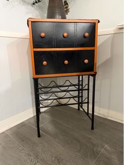 Small Standing Wine Rack w/2 Drawers