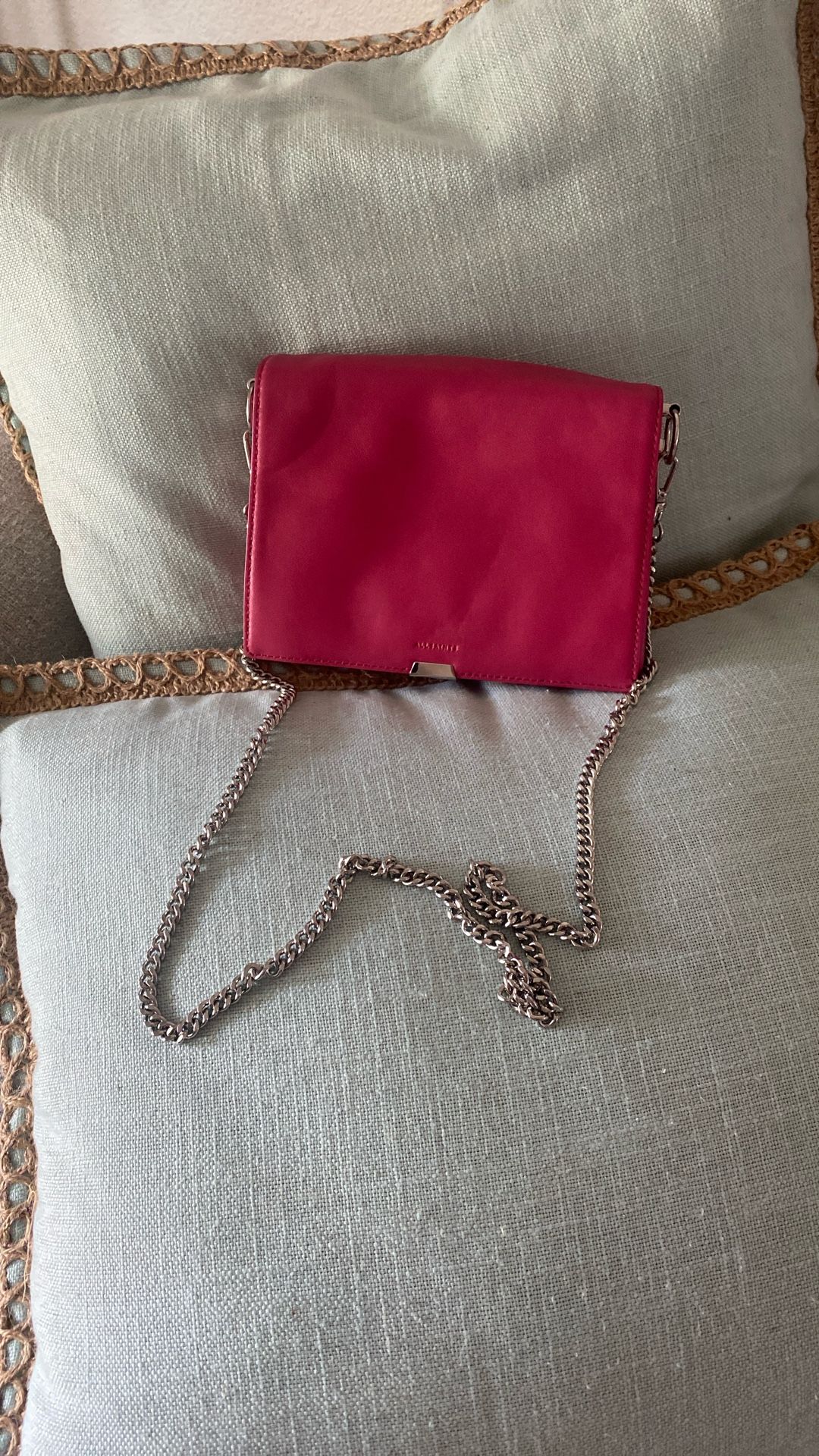 All Saints / All Saints, Crossbody / Pink leather bag / Purse