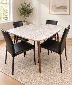 Modern mid century Farmhouse Dining Set – Refinished – Delivery Available ✨