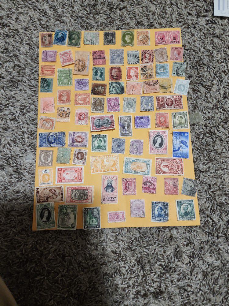 1 Sheet Mix Old Vixtoria Stamps Lot KKJ 8
