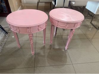 Two antique side tables