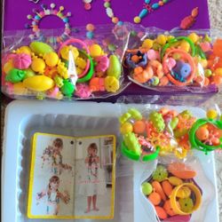 Pop Beads Girls Toy 180 Pieces Jewelry Kit Fashion Fun for Necklace Ring Bracelet Art Kids Crafts