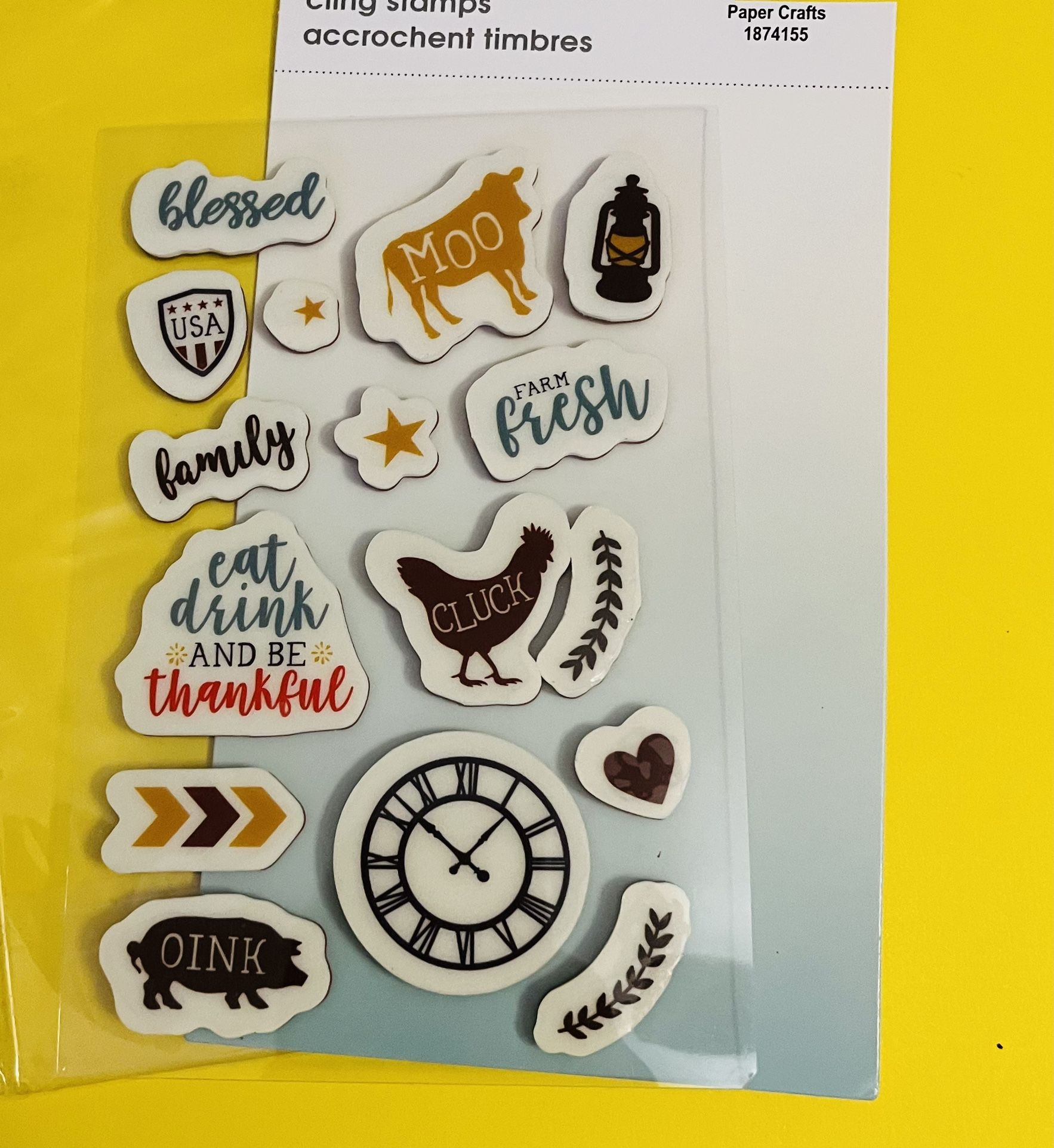 16pc Farmhouse Stamps