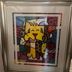Romero Britto “Best Friend” Signed Art Work with Certificate of Authentication