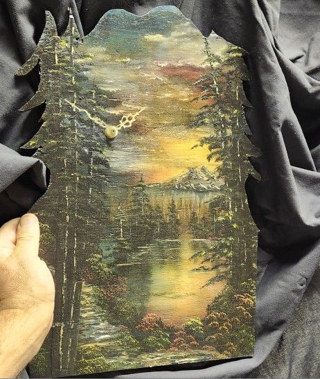 Handpainted Clock #818 12 X 18