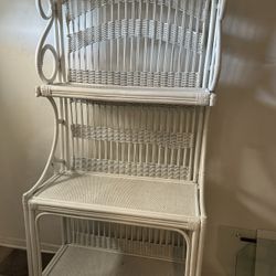 Wicker Bookcase/ Baker’s Rack/ Plant Stand 3 Shelves