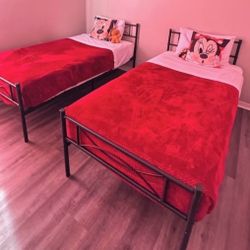Twin Size Bed Frame And Mattress  
