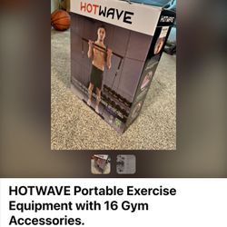 HOTWAVE Portable Exercise Equipment with 16 Gym Accessories.