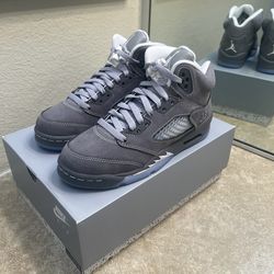 Jordan 5 Wolf Grey 5.5y 7w