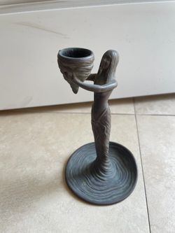 Vintage Art Nouveau Style Woman Candle Holder
