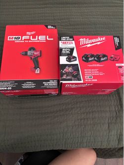 Two brand new, sealed Milwaukee M18 items, sold together: