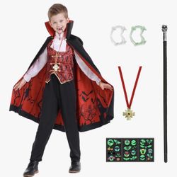 Kids Vampire Costume for Boys Halloween Costumes Toddler Vampire Dark Prince Cos