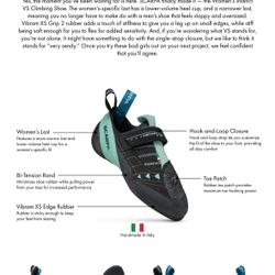 SCARPA Instinct VS Rock Climbing Shoes for Sport Climbing and Bouldering - Low-Volume, Leather Very Wendy Specific Fit