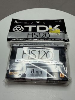 Vintage TDK HS120 8mm Metal Particle Videocassette