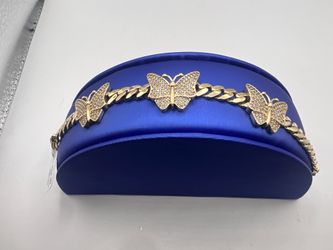 14kt yg butterfly bracelet