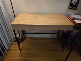 2 drawer desk with outlets