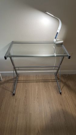 2 Glass Top Computer Desks / Writing Desks