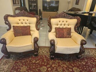 Elegant Living room Sofa + 2 Chairs – $400 OBO