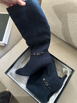 BLUE SUEDE BOOTS SIZE 9WC  (NEW)