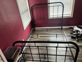 Queen size iron bed frame