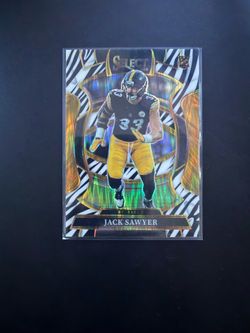 2025 Panini Select - Concourse Jack Sawyer #53 Zebra Prizm (RC)