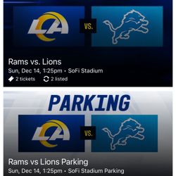 Detroit Lions Vs. Los Angeles Rams/ With Parking 