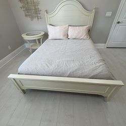  Queen size Bed frame and Matching Side Table