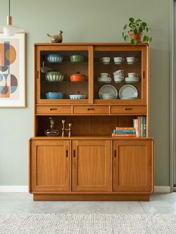 Mid Century Danish Teak Hutch by Sun Cabinet Co