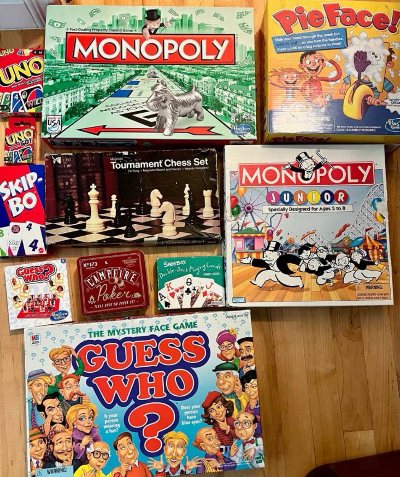 Family Game Lot – Monopoly, Clue, Uno, Guess Who + More 