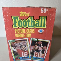 1990 Topps Football Wax Pack Box Vintage Trading Cards 