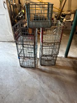 Vintage Industrial Metal Wire Milk Crates $20. Per crate