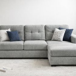 🛋️ Grey L-Shape Sectional Couch “Free Delivery”