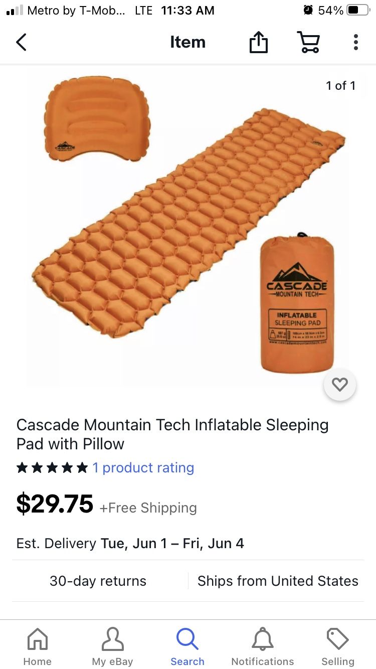 Cascade mountain tech sleeping pattern pillow