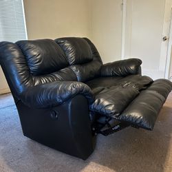 Leather Reclining Loveseat