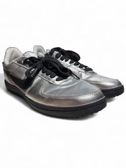 Nike Shoes Field General 82 Metallic Silver Black Womens Y2K Streetwear / Football / Running athletic wear HQ7397-001- Size 10