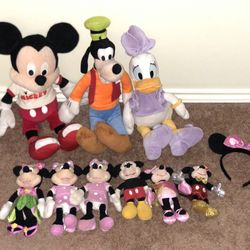 DISNEY MICKEY MOUSE PLUSH CHARACTERS 