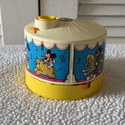 Vintage 1988 Disney Dreamtime Carousel Music Box 2 Disc Works Tested