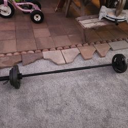 Olympic Bar With Weights 
