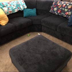 Blue L Sectional